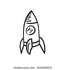 Space and futuristic rocket icon