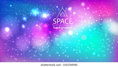 Space galaxy background with cosmic light and stars