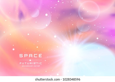 Space Galaxy Background with nebula, stardust and bright shining stars. Vector illustration for your design, artworks