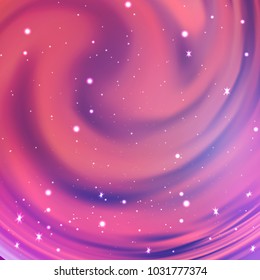 Space Galaxy Background with nebula, stardust and bright shining stars. Vector illustration for your design, artworks