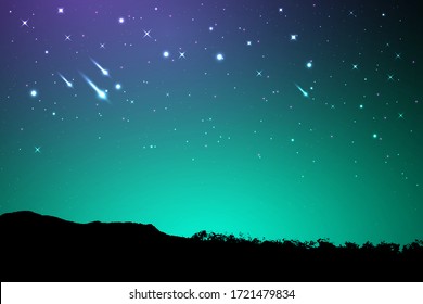 Space galaxy background with shining stars and nebula, Vector cosmos with colorful milky way, Galaxy at starry night, Vector illustration