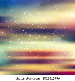 Space Galaxy Background with stardust and bright shining stars. Colorful gradient vector illustration for wallpaper, backdrop or background.