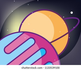 space galaxy card