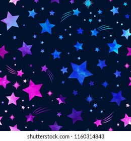 Space Galaxy constellation seamless pattern print could be used for textile, zodiac star yoga mat, phone case