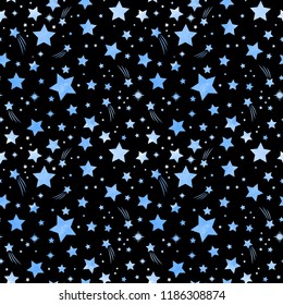 Space Galaxy constellation seamless pattern print could be used for textile, zodiac star yoga mat, phone case