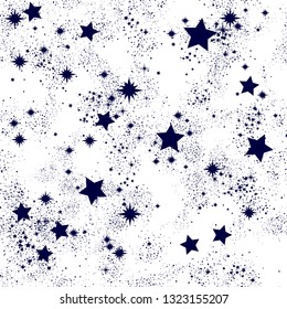 Space Galaxy constellation seamless pattern print could be used for textile, zodiac star yoga mat, phone case