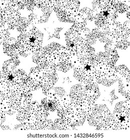 Space Galaxy constellation seamless pattern print could be used for textile, zodiac star yoga mat, phone case