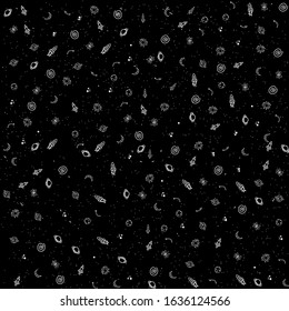 Space Galaxy constellation seamless pattern print could be used for textile,  yoga mat, phone case