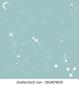 Space Galaxy constellation seamless pattern print could be used for textile, zodiac star yoga mat, phone case