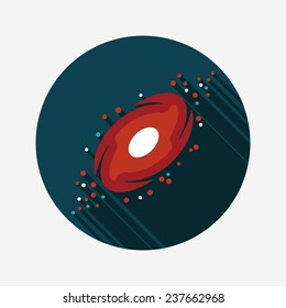 Space galaxy flat icon with long shadow,eps10