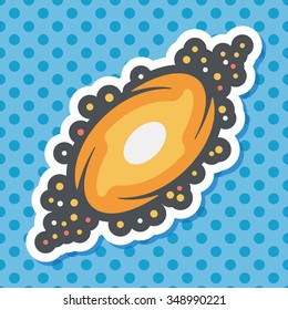 Space galaxy flat icon with long shadow,eps10