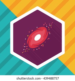 Space galaxy flat icon with long shadow,eps10
