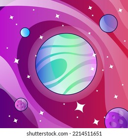 Space galaxy gradient vector background