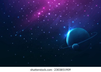 Space Galaxy Illustration Big Bang Stars World