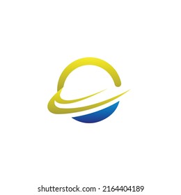 Space Galaxy logo design vector