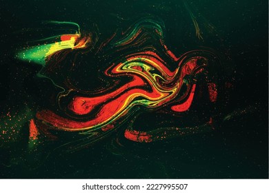Raumgalaxie mit Nebel und Sternen-Simulation Flüssigkeitsform