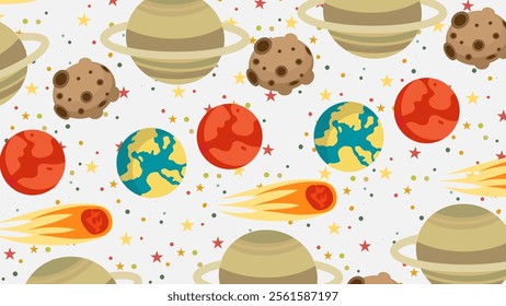 Space, galaxy pattern background. Space, galaxy illustration pattern. Space, galaxy background. Perfect for fabrics, print, textile, wallpaper, and decor. SSTKbackgrounds 