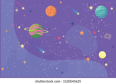 Space Galaxy pattern print could be used for textile, phone case - Vektör