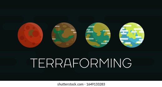 space galaxy planets science flat  