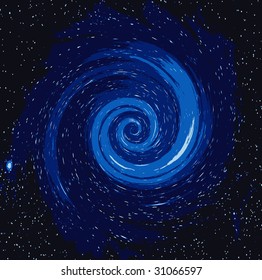 Space with galaxy and stars