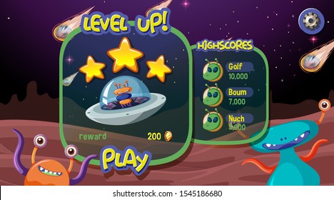 Space game concept background  illustration