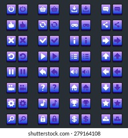 space game icons buttons icons, interface,