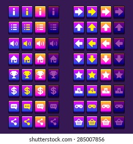 space game icons buttons icons, interface, ui
