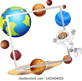 A space game template illustration