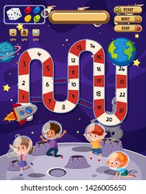 A space game template illustration