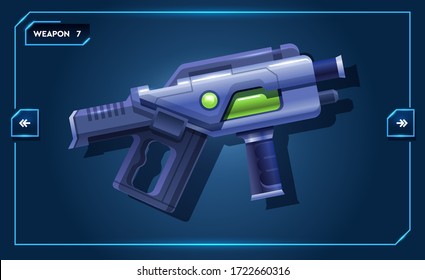 Space game weapon. Vector illustration.