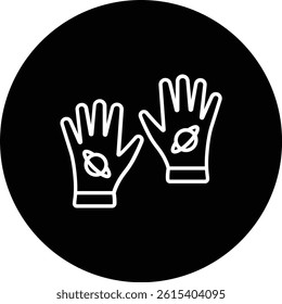 Space Gloves vector icon. Can be used for printing, mobile and web applications.
