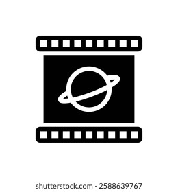 Space Glyph Icon. Space Icon
