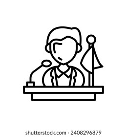 Space Governance icon in vector. Illustration