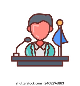 Space Governance icon in vector. Illustration