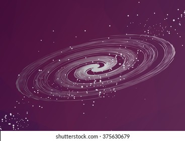 Space Gravitation Wave Concept Vector Background