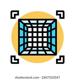 space grid augmented reality color icon vector. space grid augmented reality sign. isolated symbol illustration