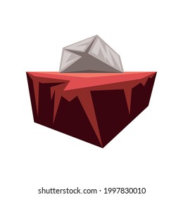 icono de piedra de suelo de espacio aislado