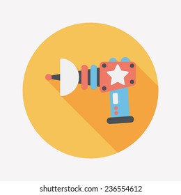 Space gun flat icon with long shadow,eps10