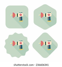 Space gun flat icon with long shadow,eps10