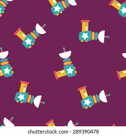 Space gun flat icon,eps10 seamless pattern background