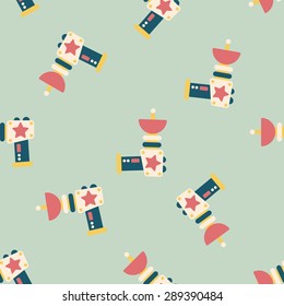 Space gun flat icon,eps10 seamless pattern background