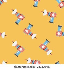 Space gun flat icon,eps10 seamless pattern background