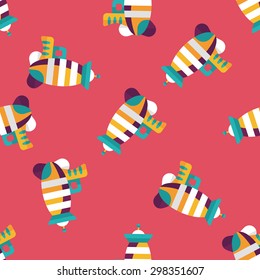 Space gun flat icon,eps10 seamless pattern background