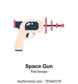 Space Gun Flat Illustration