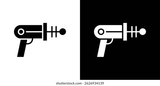 Concepto de icono de pistola espacial, Ilustración vectorial