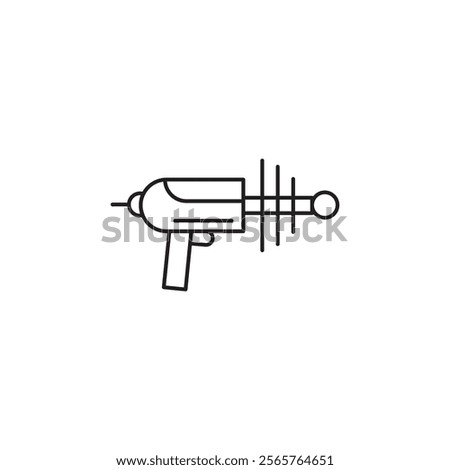 Space gun icon line art vector