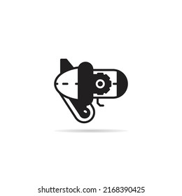 ilustración vectorial de icono de arma espacial