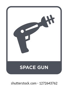 space gun icon vector on white background, space gun trendy filled icons from Astronomy collection, space gun simple element illustration