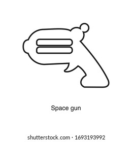 Icono de arma espacial vectorial sobre fondo blanco. Icono negro