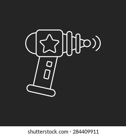 Space Gun line icon
